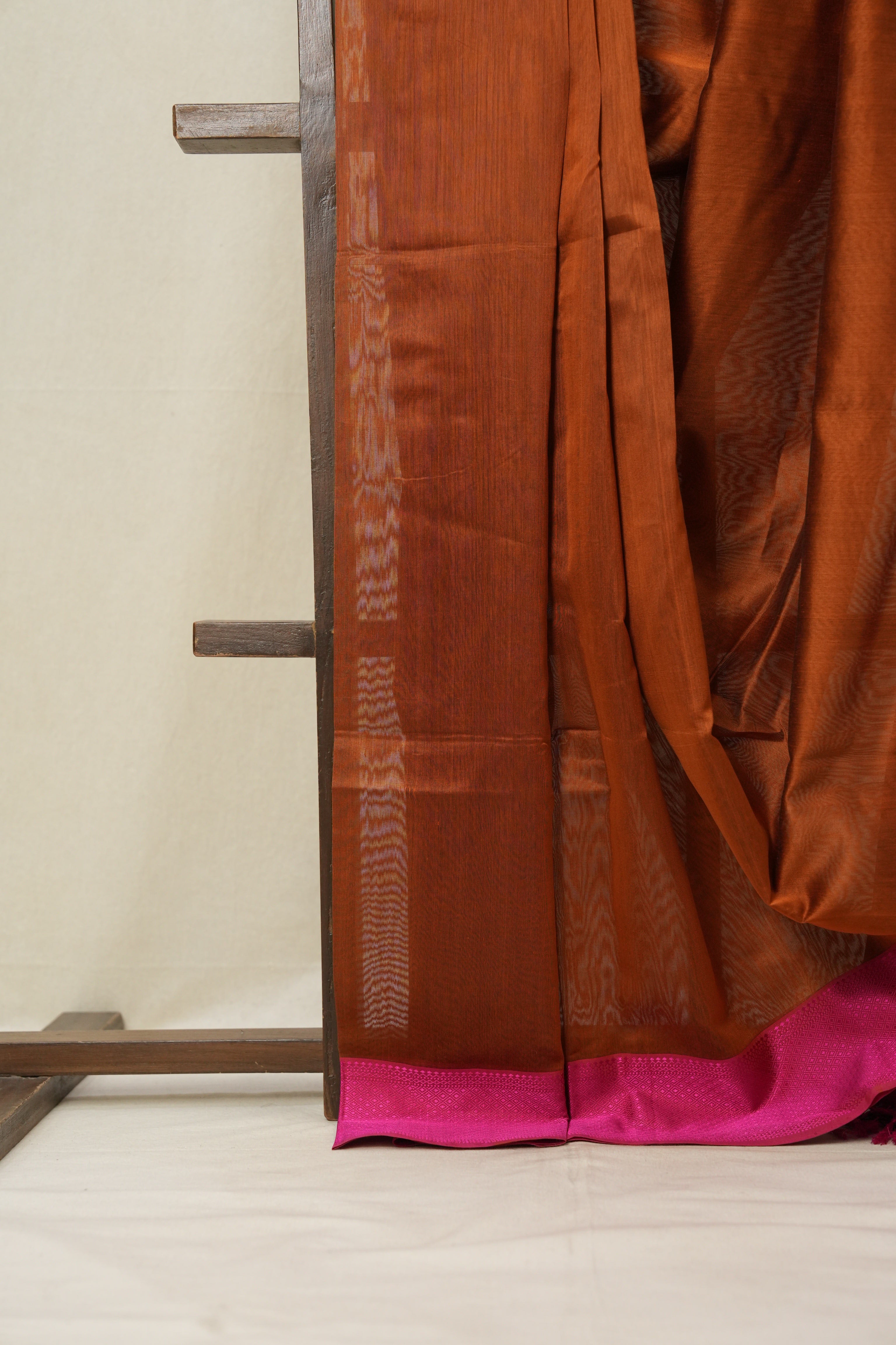Copper Maheshwari Saree - SRCMS668
