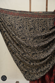 Maroon HBP Modal Silk Saree - SRMMSS503