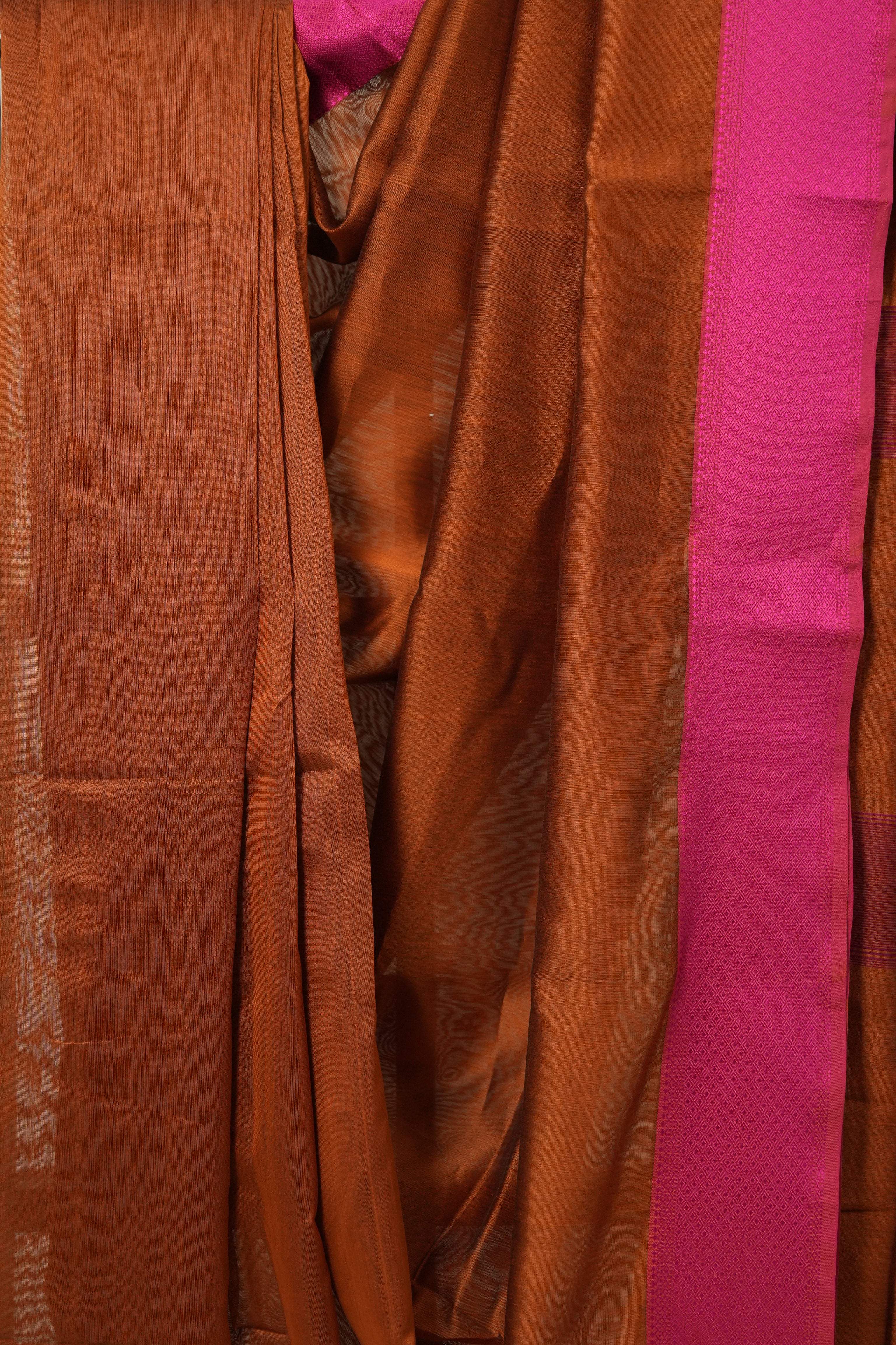 Copper Maheshwari Saree - SRCMS668
