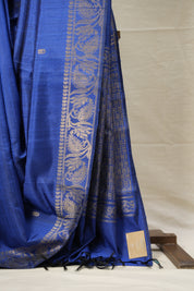 Blue Raw Silk Saree - SRBRSS860