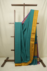 Rama Green Narayan Peth Cotton Saree - SRRGNPCS75