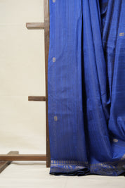 Blue Raw Silk Saree - SRBRSS860