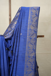 Blue Raw Silk Saree - SRBRSS860