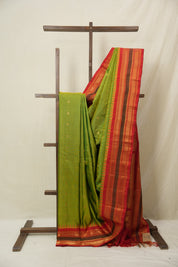 Two Tone Green Gadwal Silk Saree - SRTTGGSS622