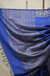 Blue Raw Silk Saree - SRBRSS860