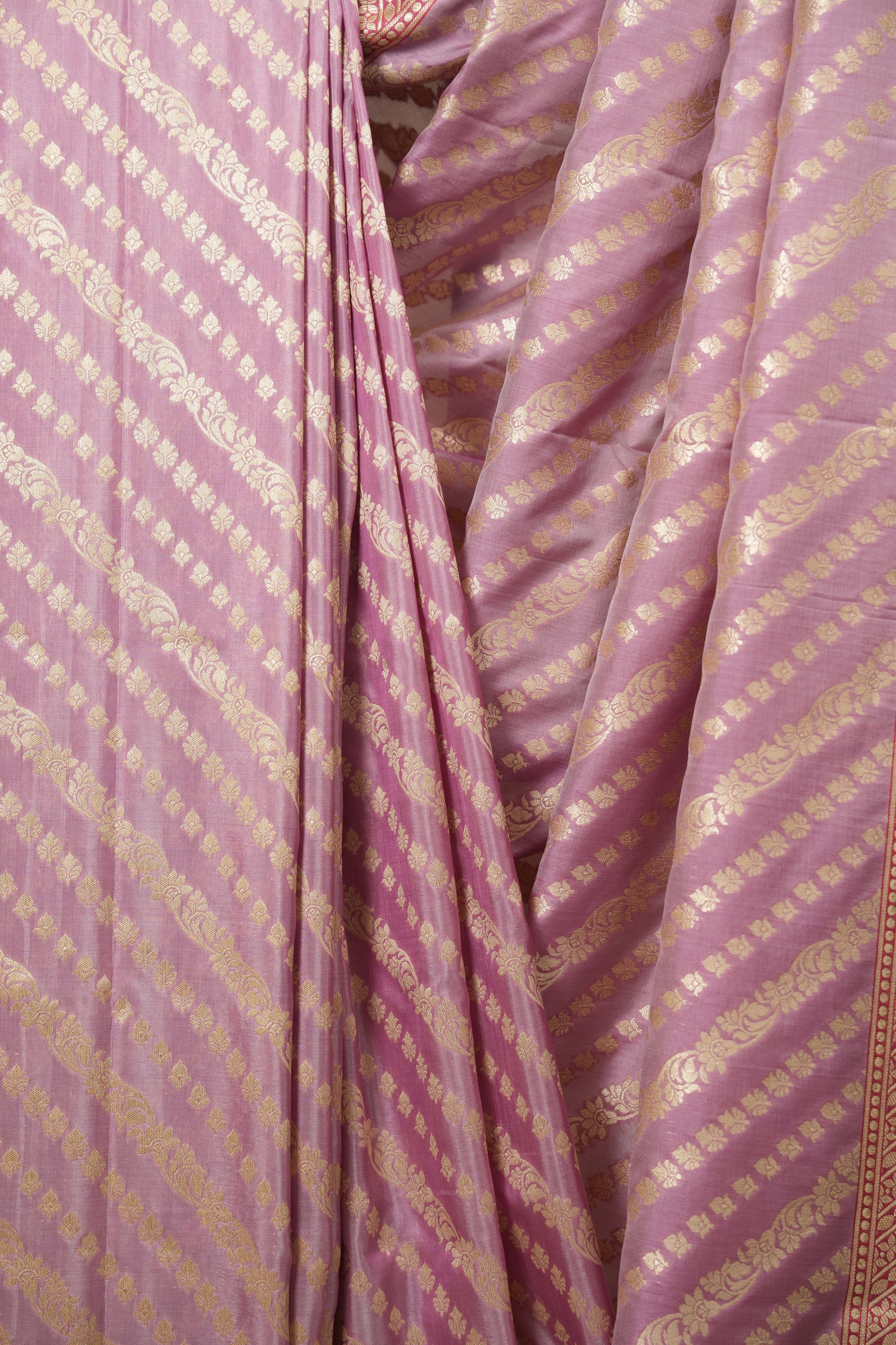 Pastel Purple Banarasi Silk Saree - SRPPBSS999