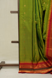 Two Tone Green Gadwal Silk Saree - SRTTGGSS622