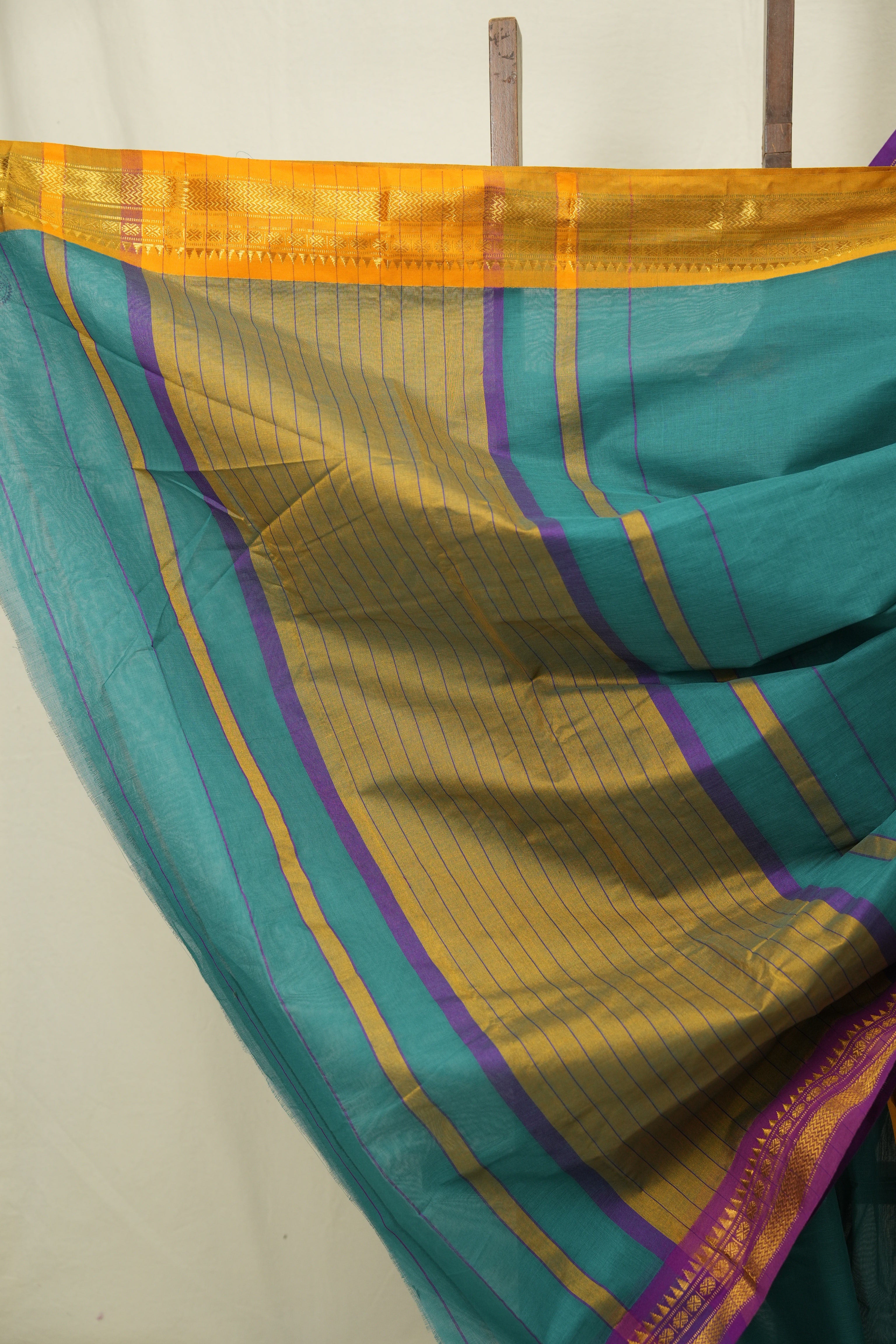 Rama Green Narayan Peth Cotton Saree - SRRGNPCS75