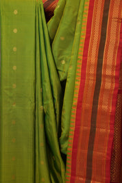 Two Tone Green Gadwal Silk Saree - SRTTGGSS622
