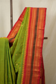 Two Tone Green Gadwal Silk Saree - SRTTGGSS622