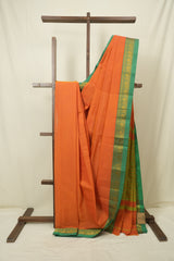 Orange Narayan Peth Cotton Saree - SRONPCS78