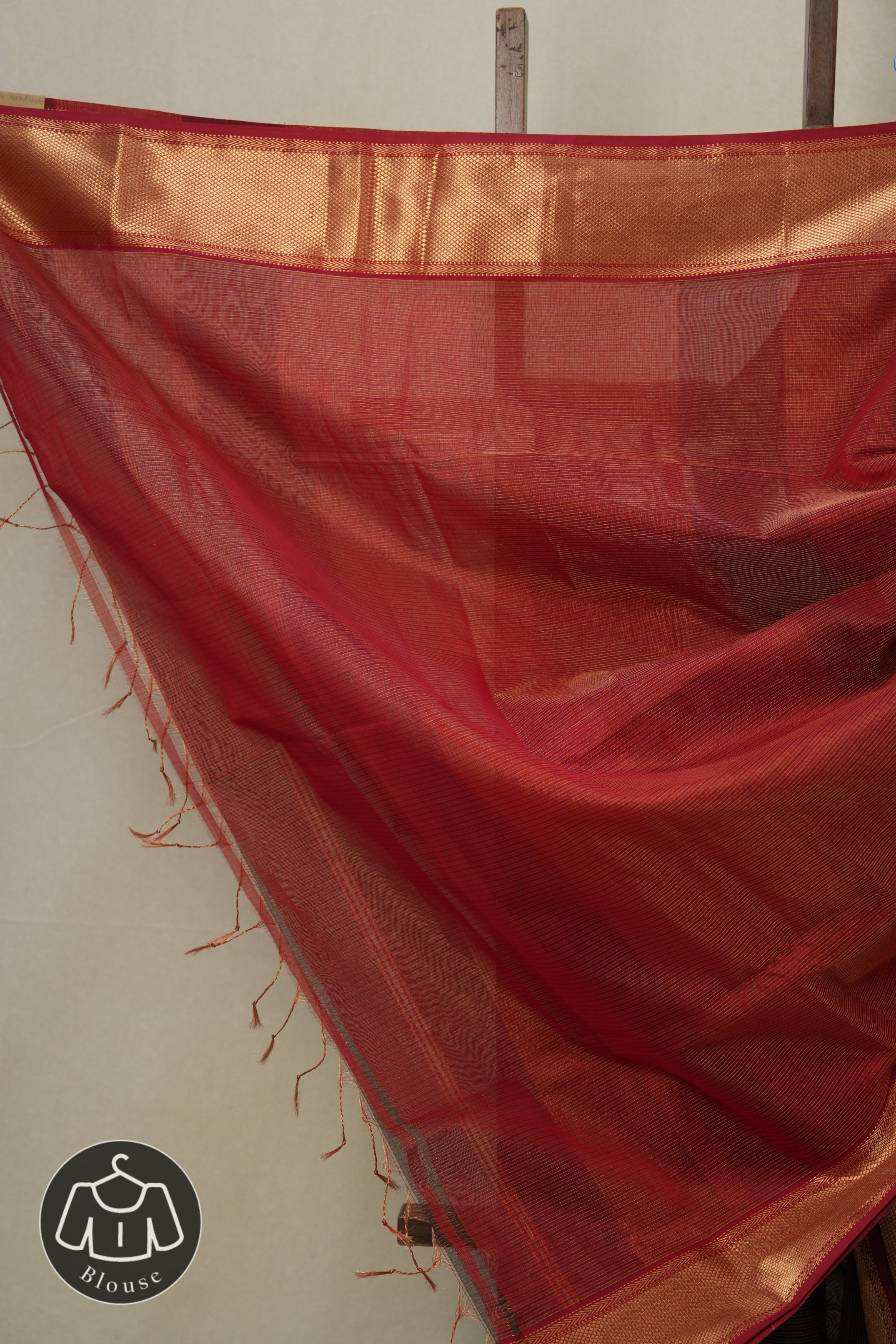 Brown Maheshwari Tissue Saree - SRBMTS610