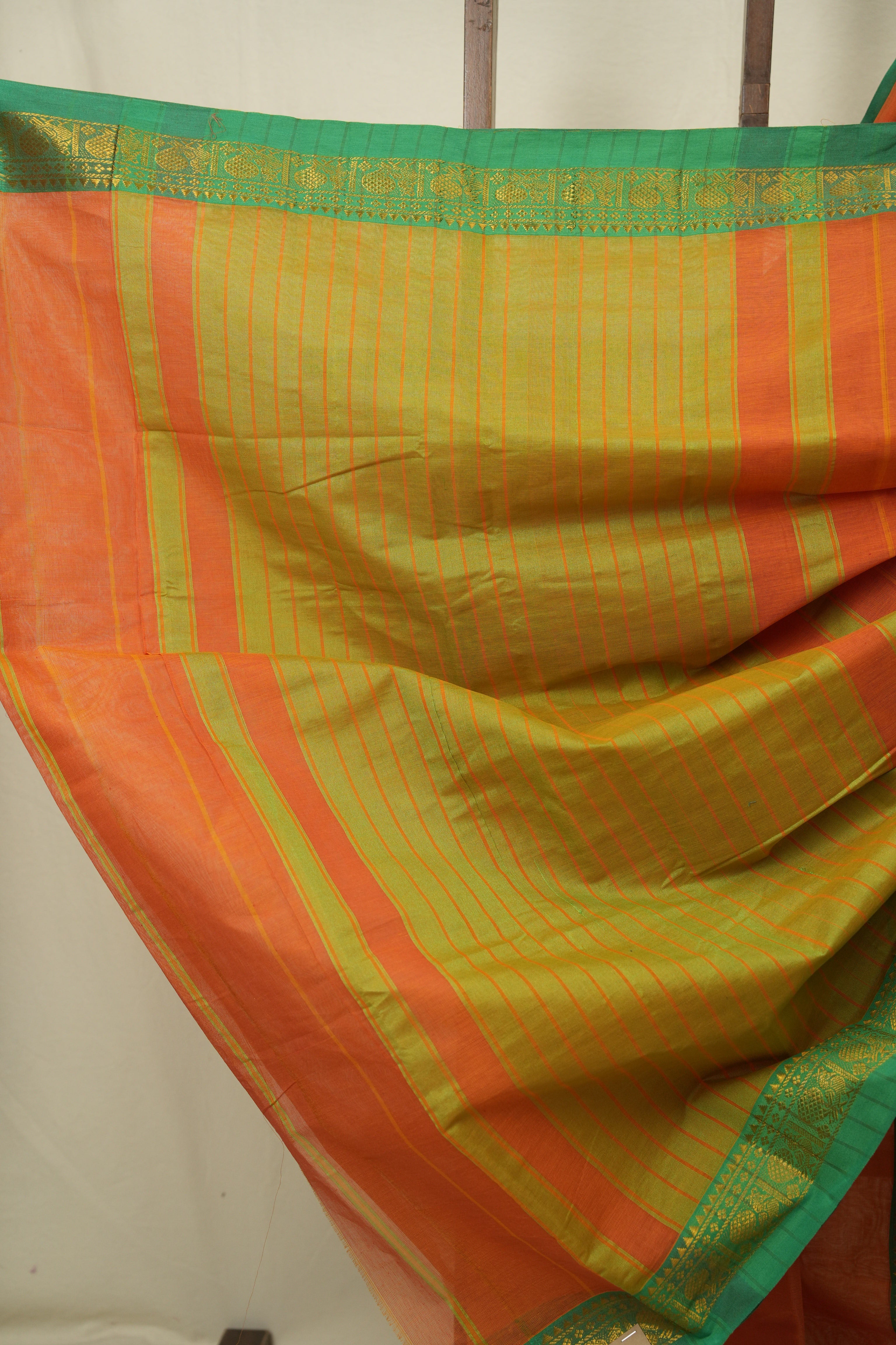 Orange Narayan Peth Cotton Saree - SRONPCS78