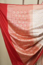 White Banarasi Silk Saree - SRWBSS998