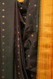 Two Tone Dark Brown Gadwal Silk Saree - SRTTDBGSS623