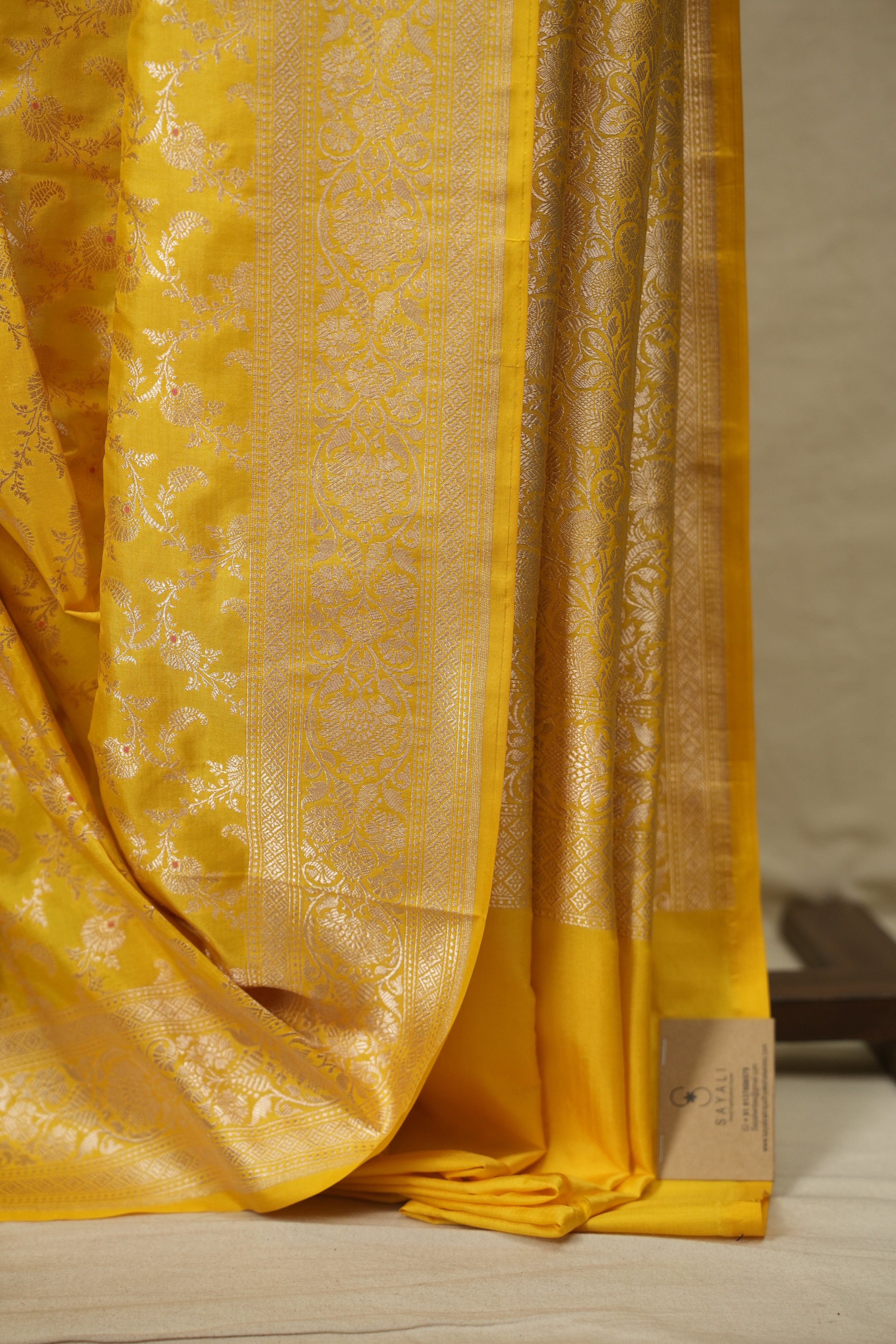 Yellow Banarasi Silk Saree - SRYBSS1002