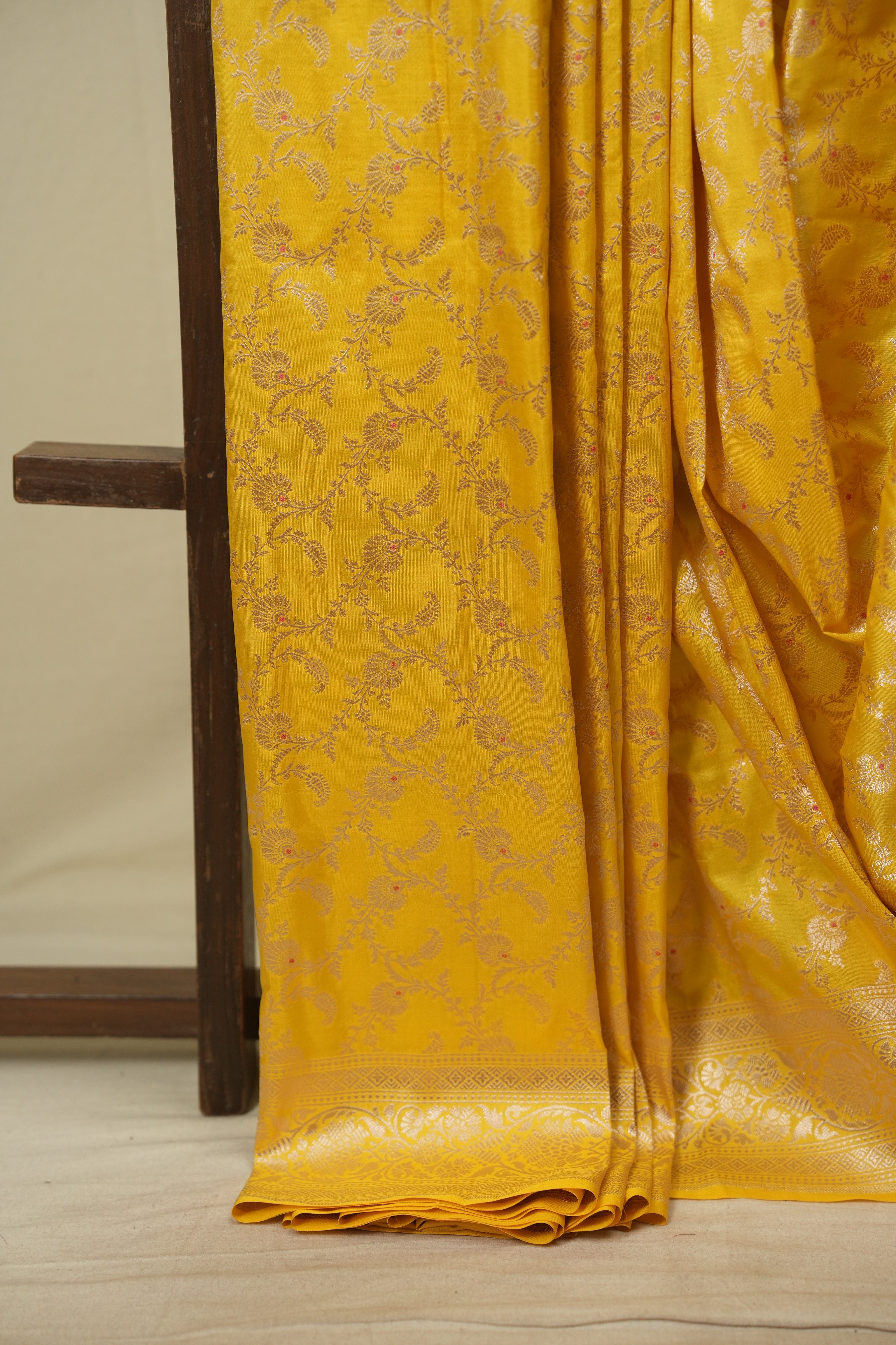 Yellow Banarasi Silk Saree - SRYBSS1002