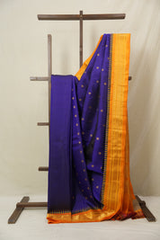 Blue Gadwal Silk Saree - SRBGSS624