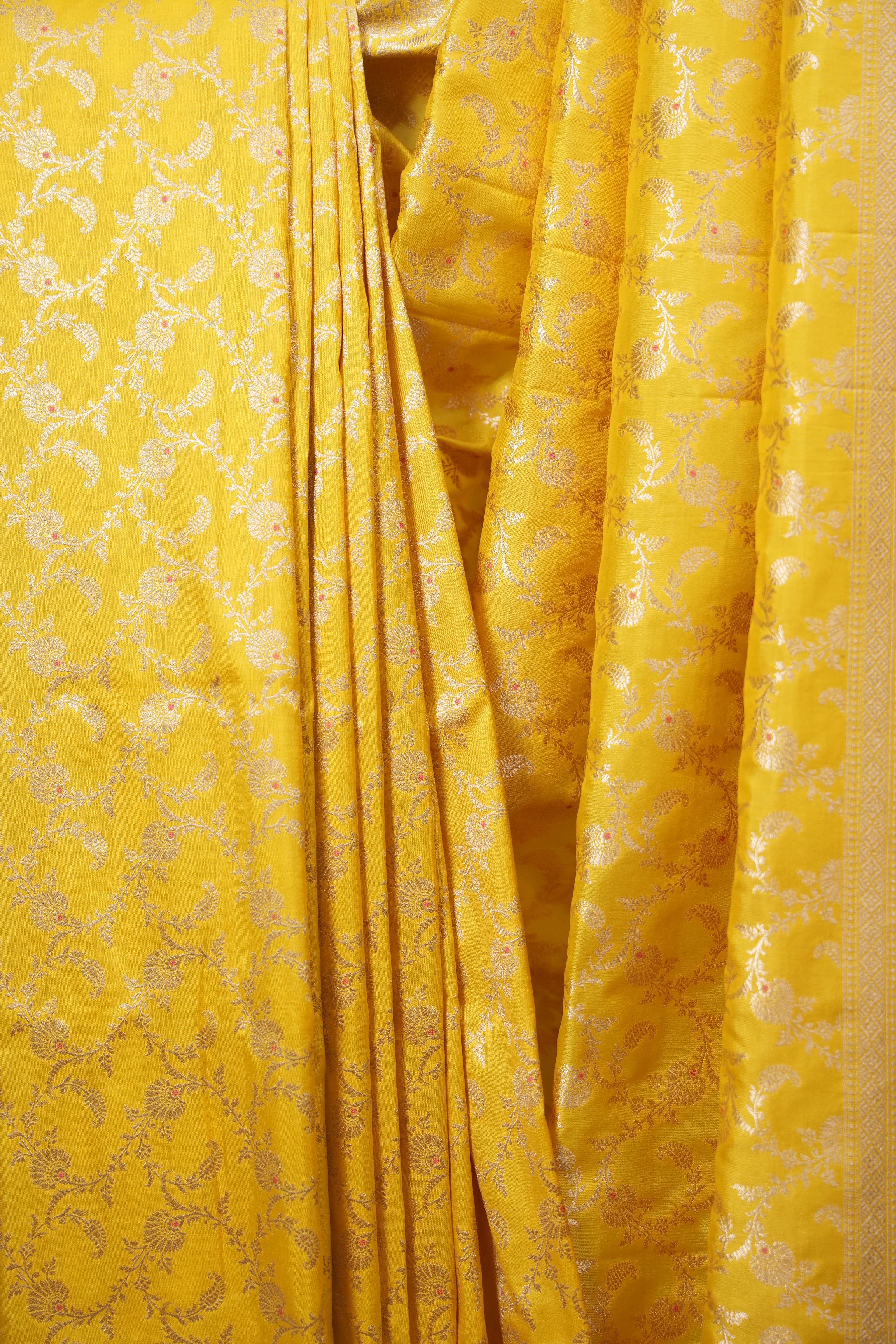 Yellow Banarasi Silk Saree - SRYBSS1002