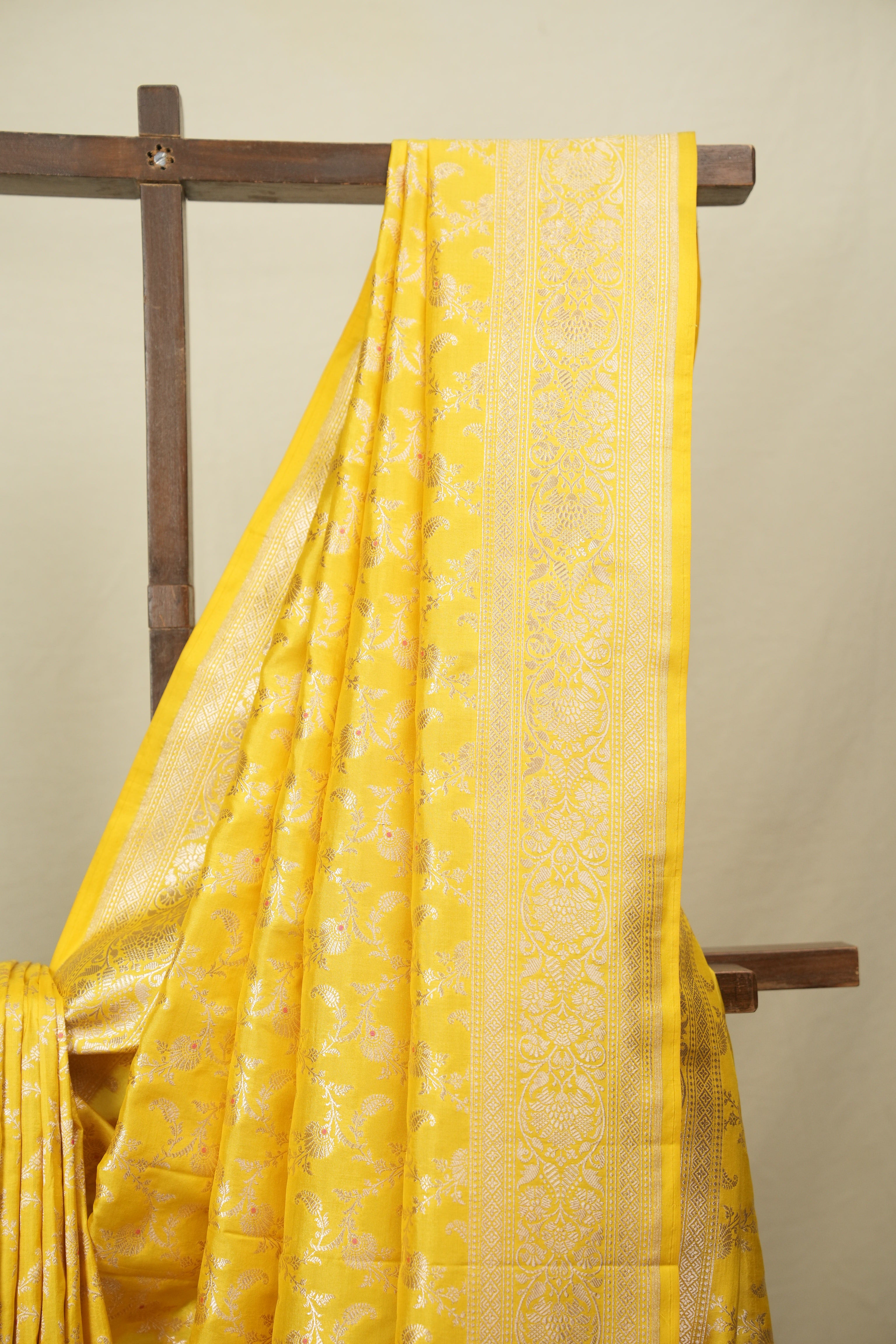 Yellow Banarasi Silk Saree - SRYBSS1002