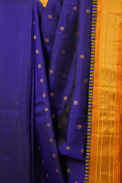 Blue Gadwal Silk Saree - SRBGSS624