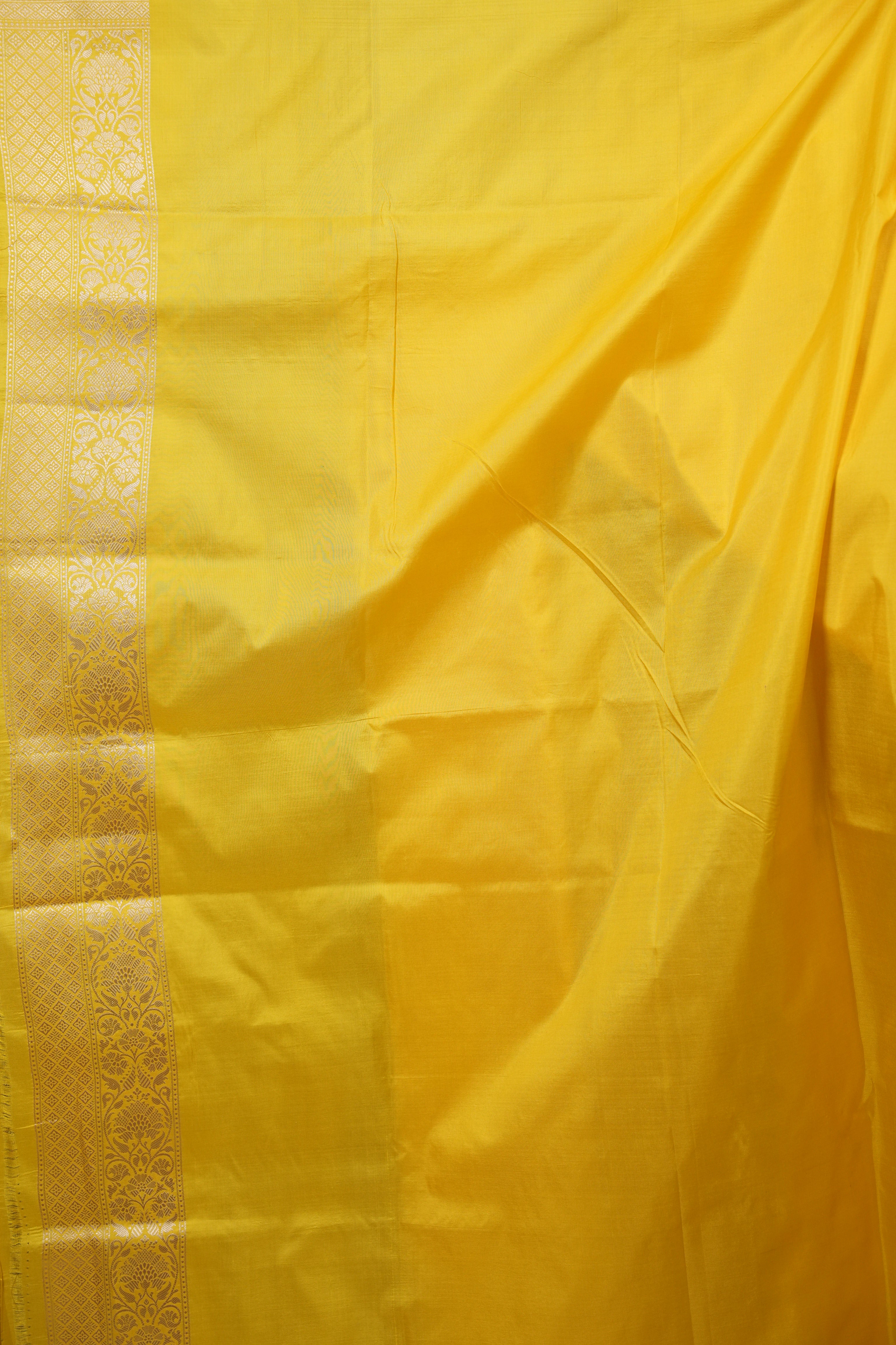 Yellow Banarasi Silk Saree - SRYBSS1002