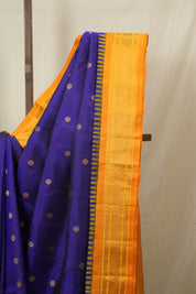 Blue Gadwal Silk Saree - SRBGSS624