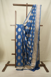 Peacock Blue Banarasi Silk Saree - SRPBBSS1006