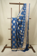 Peacock Blue Banarasi Silk Saree - SRPBBSS1006