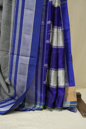 Grey Cotton Ilkal Saree - SRGCIS1027