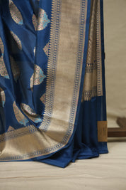 Peacock Blue Banarasi Silk Saree - SRPBBSS1006