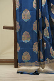 Peacock Blue Banarasi Silk Saree - SRPBBSS1006