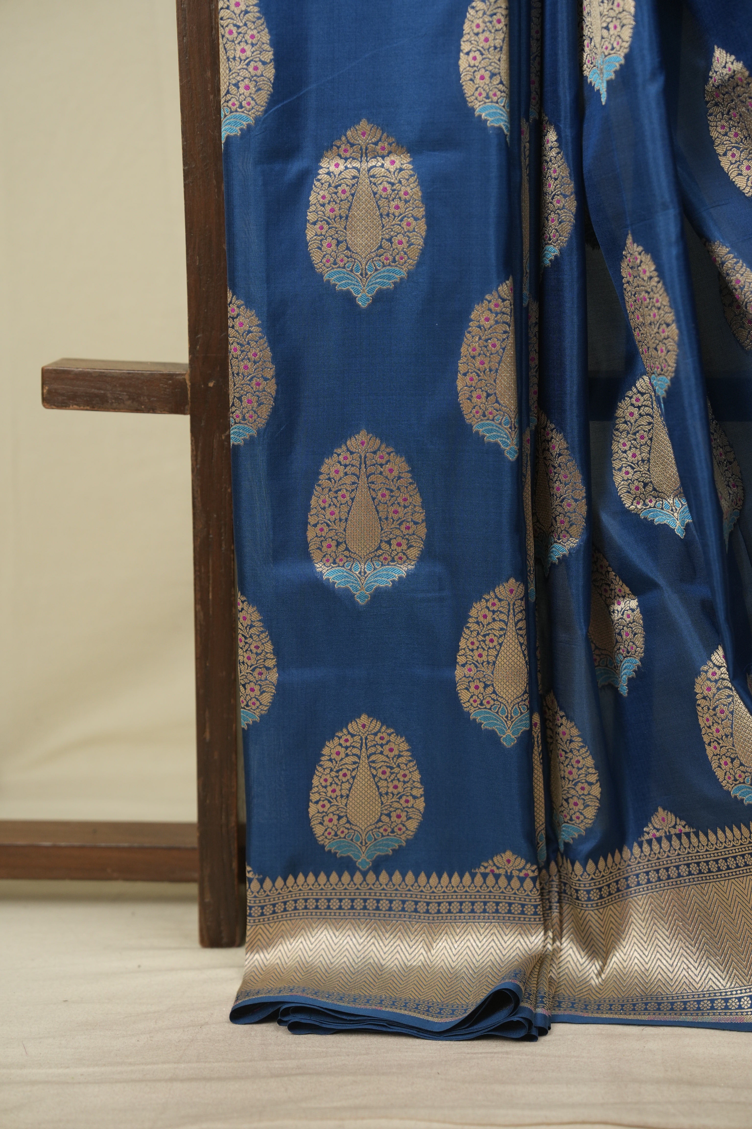 Peacock Blue Banarasi Silk Saree - SRPBBSS1006