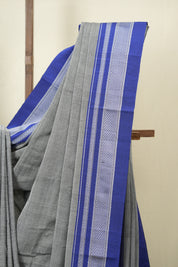 Grey Cotton Ilkal Saree - SRGCIS1027