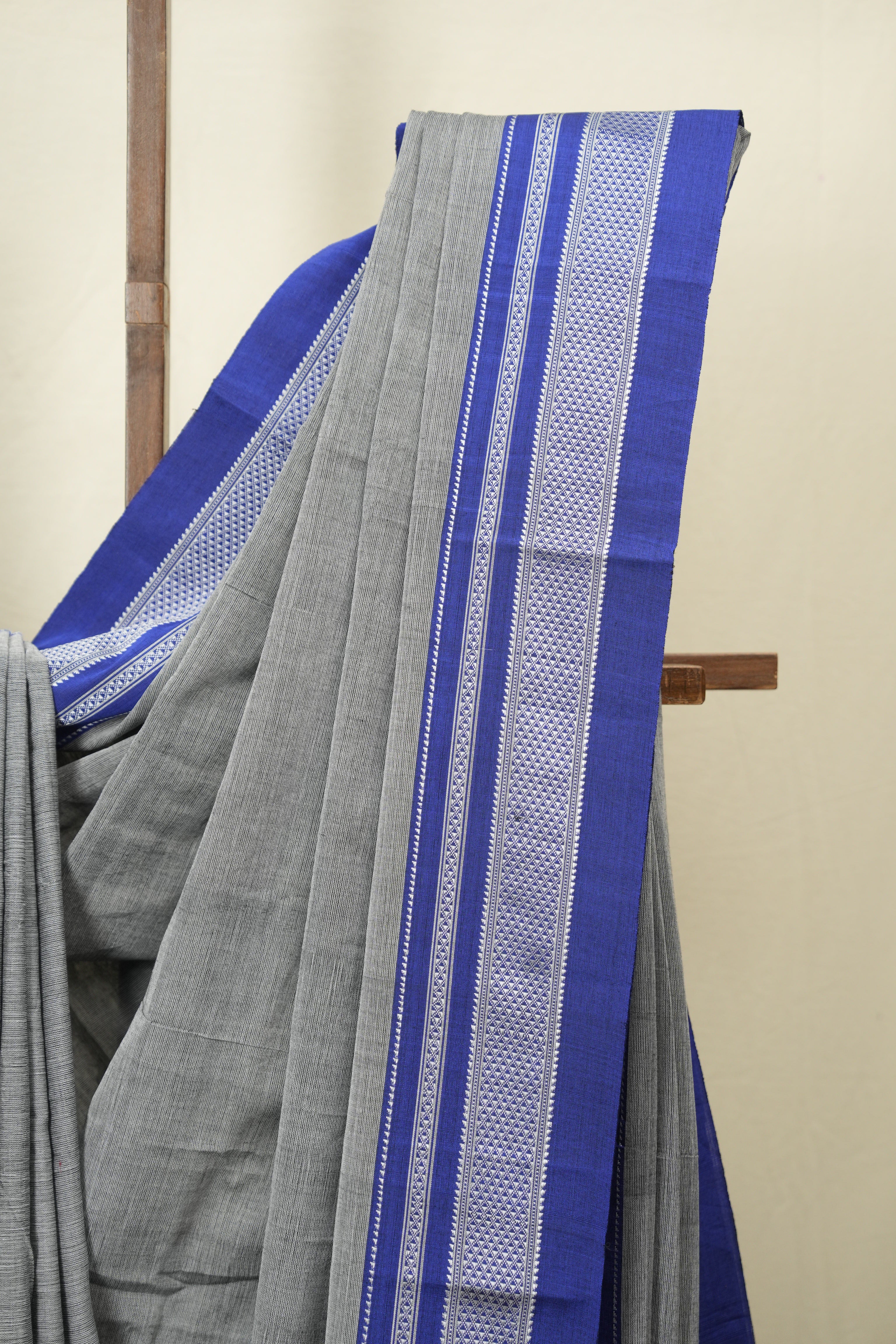 Grey Cotton Ilkal Saree - SRGCIS1027