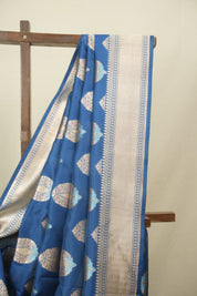 Peacock Blue Banarasi Silk Saree - SRPBBSS1006