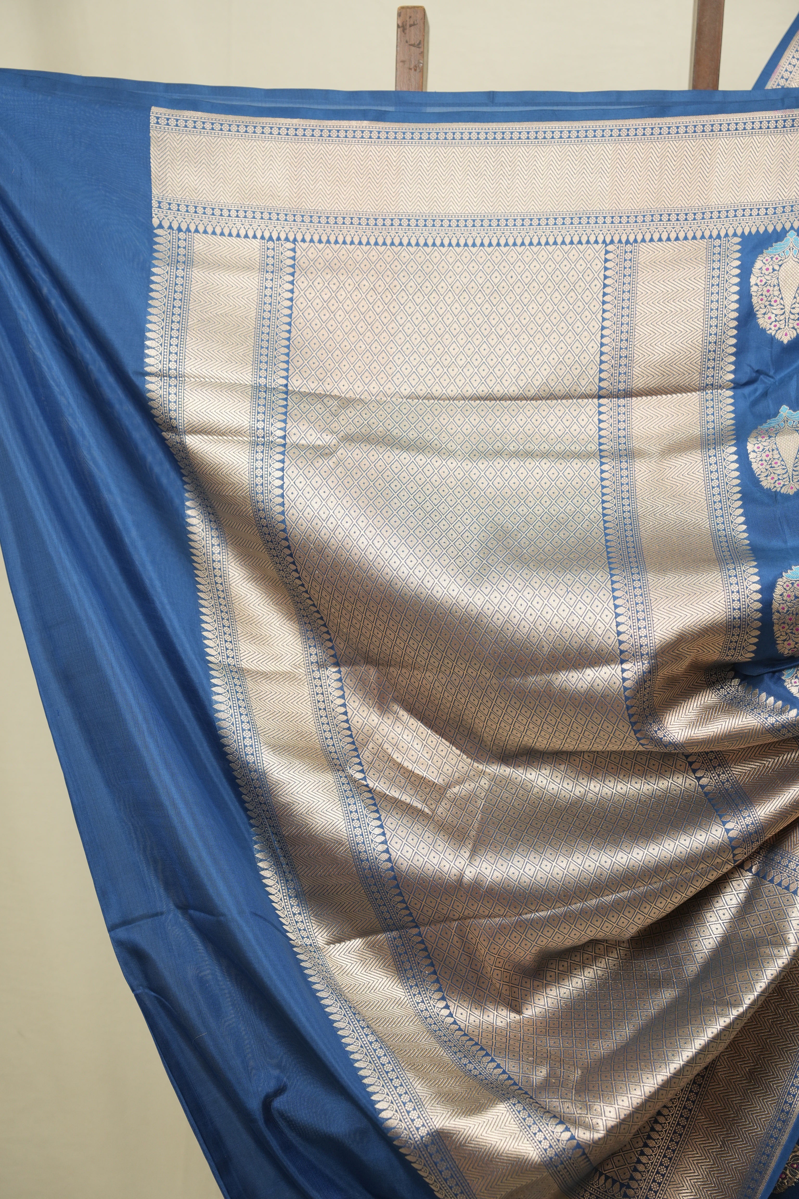 Peacock Blue Banarasi Silk Saree - SRPBBSS1006