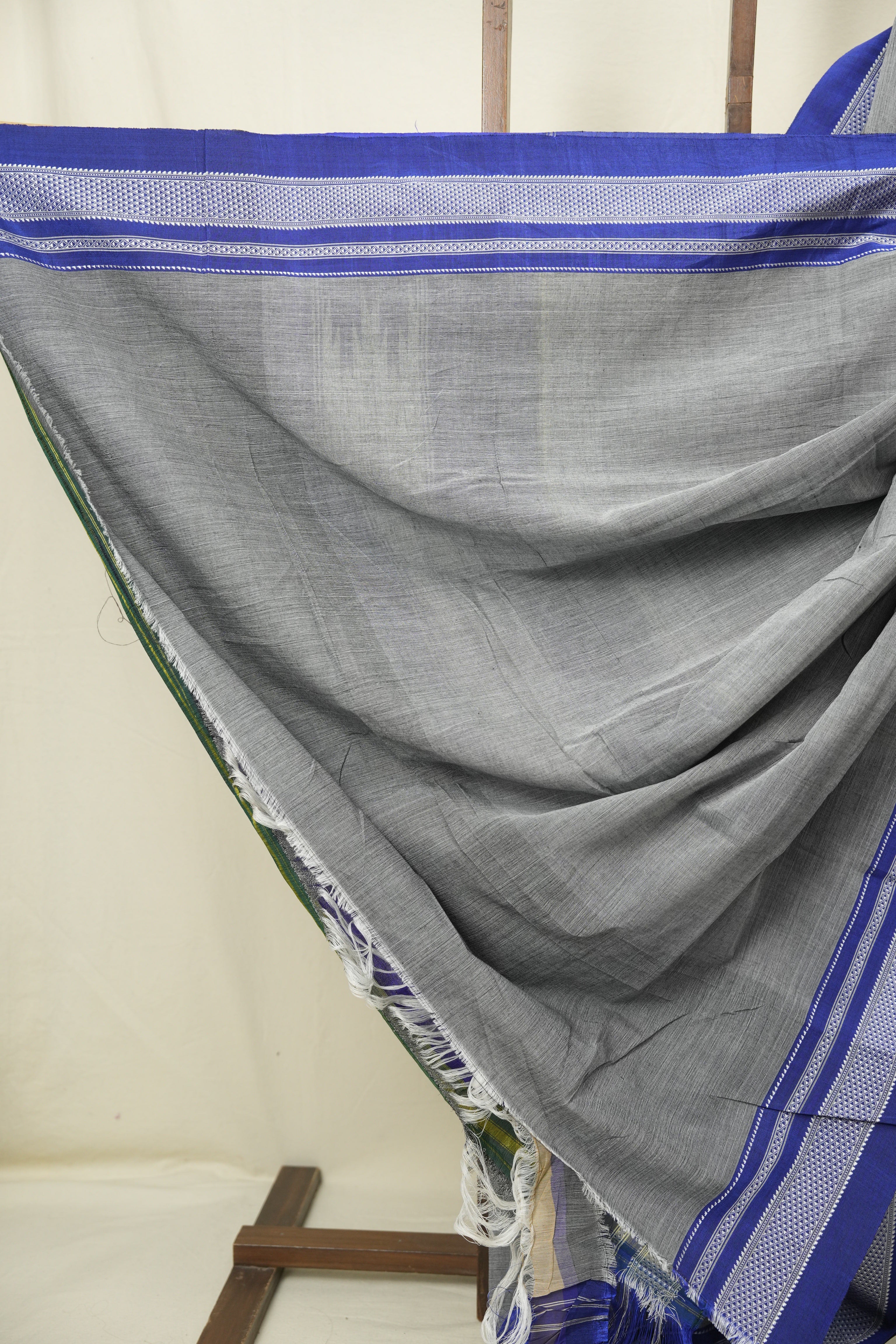 Grey Cotton Ilkal Saree - SRGCIS1027