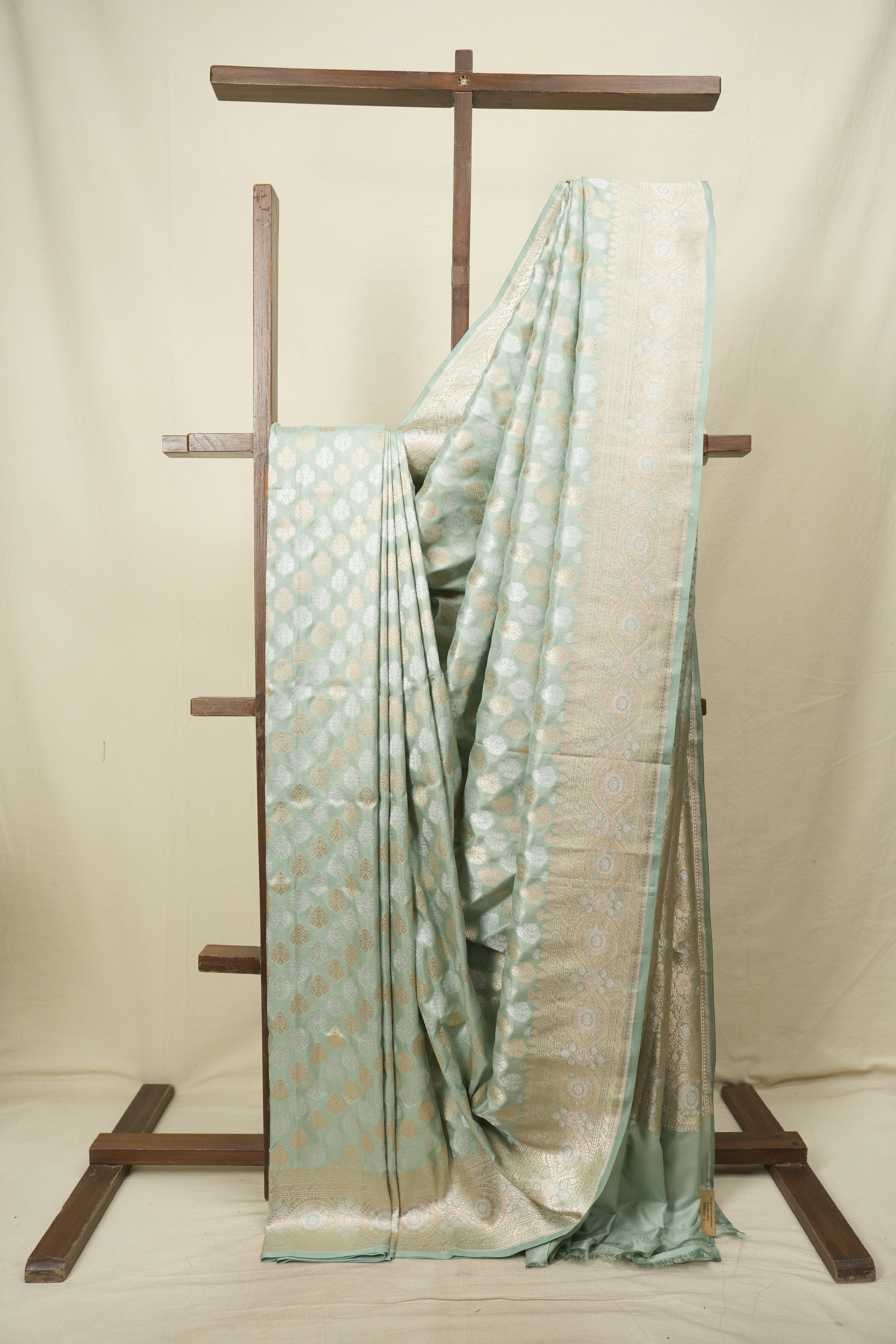 Sage Green Banarasi Silk Saree - SRSGBSS1004