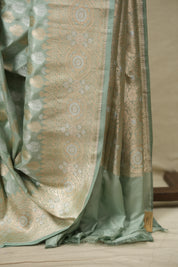 Sage Green Banarasi Silk Saree - SRSGBSS1004