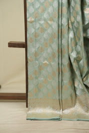 Sage Green Banarasi Silk Saree - SRSGBSS1004
