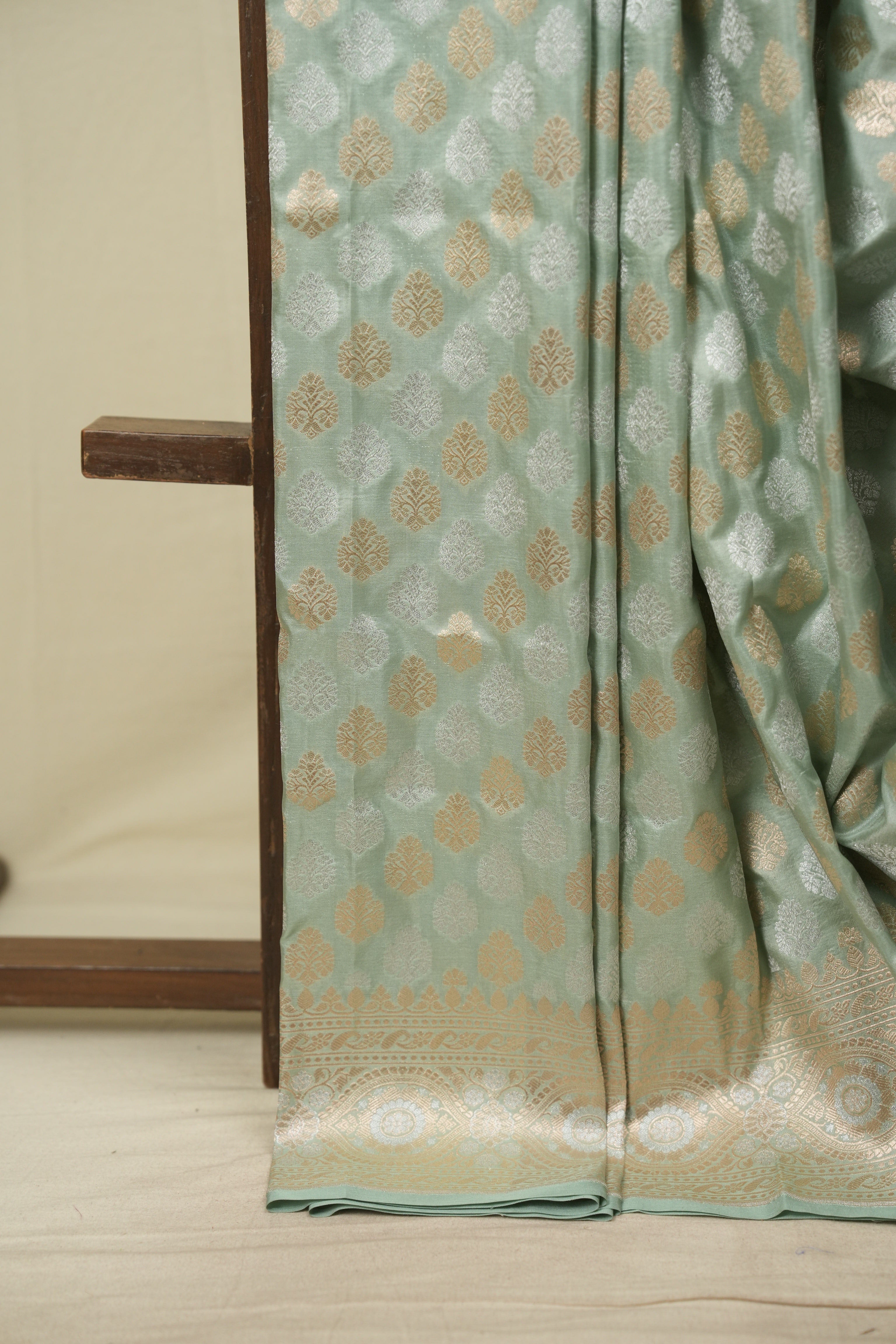 Sage Green Banarasi Silk Saree - SRSGBSS1004