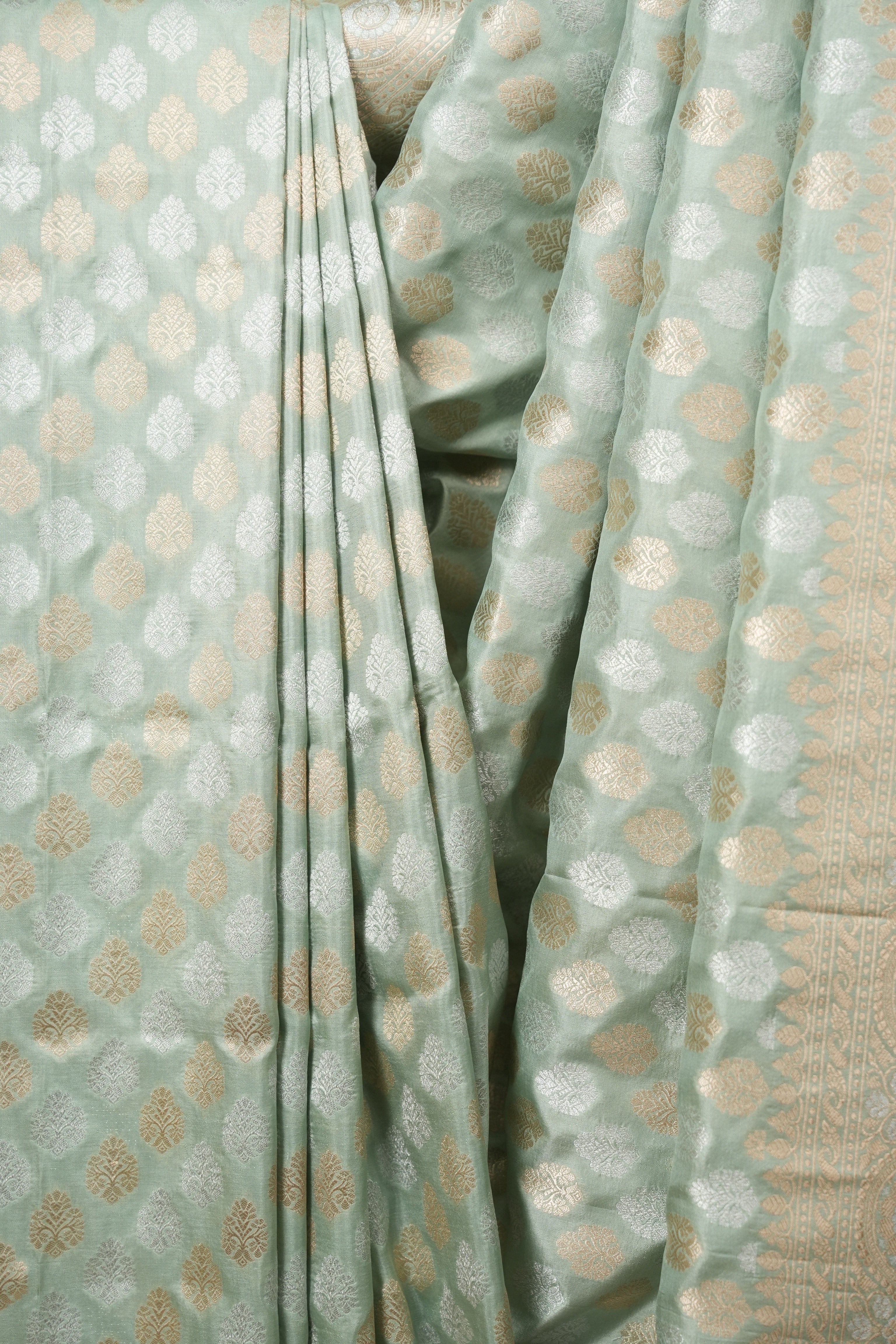 Sage Green Banarasi Silk Saree - SRSGBSS1004