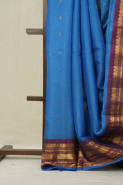 Blue Gadwal Cotton Silk Saree - SRBGCSS190
