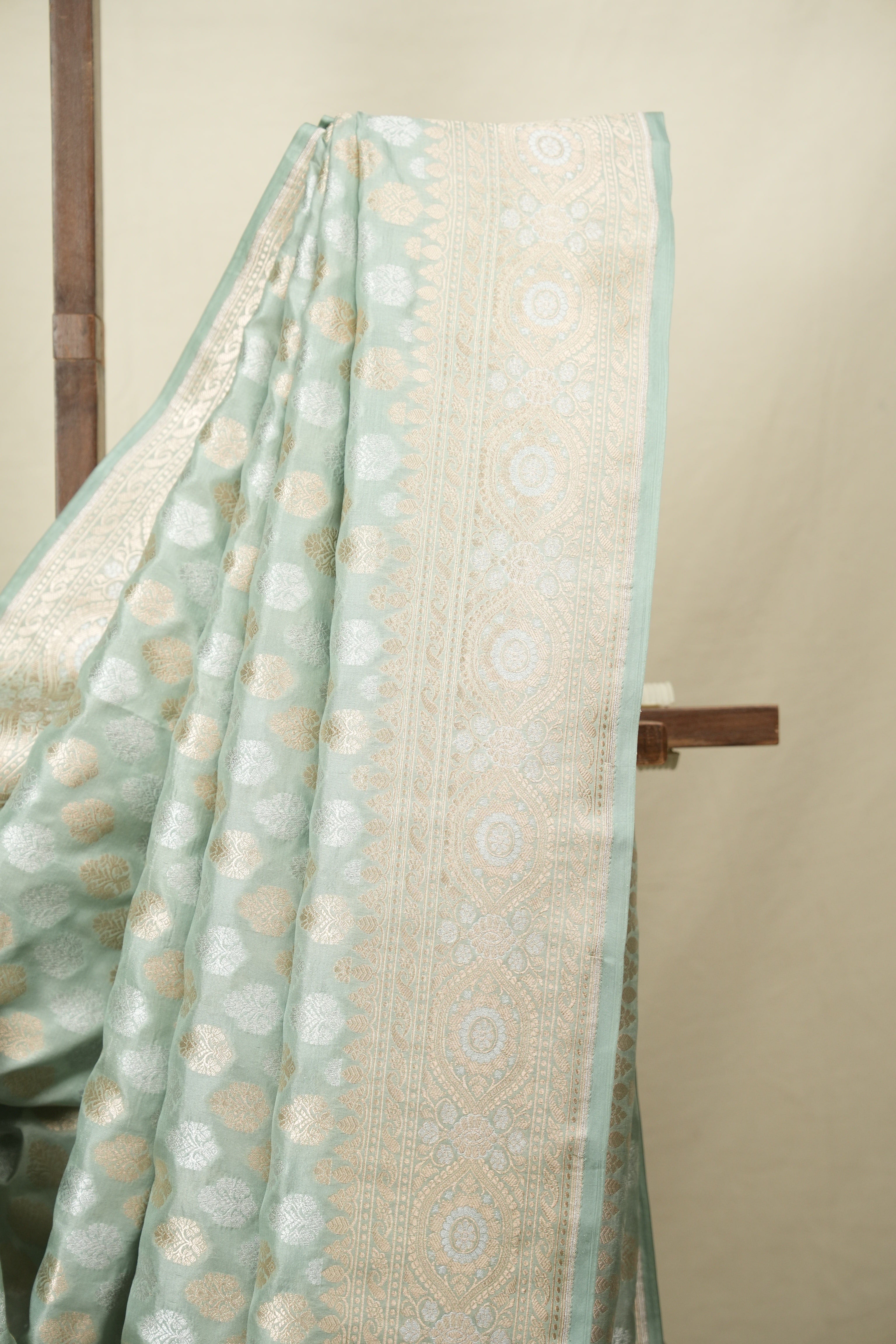 Sage Green Banarasi Silk Saree - SRSGBSS1004