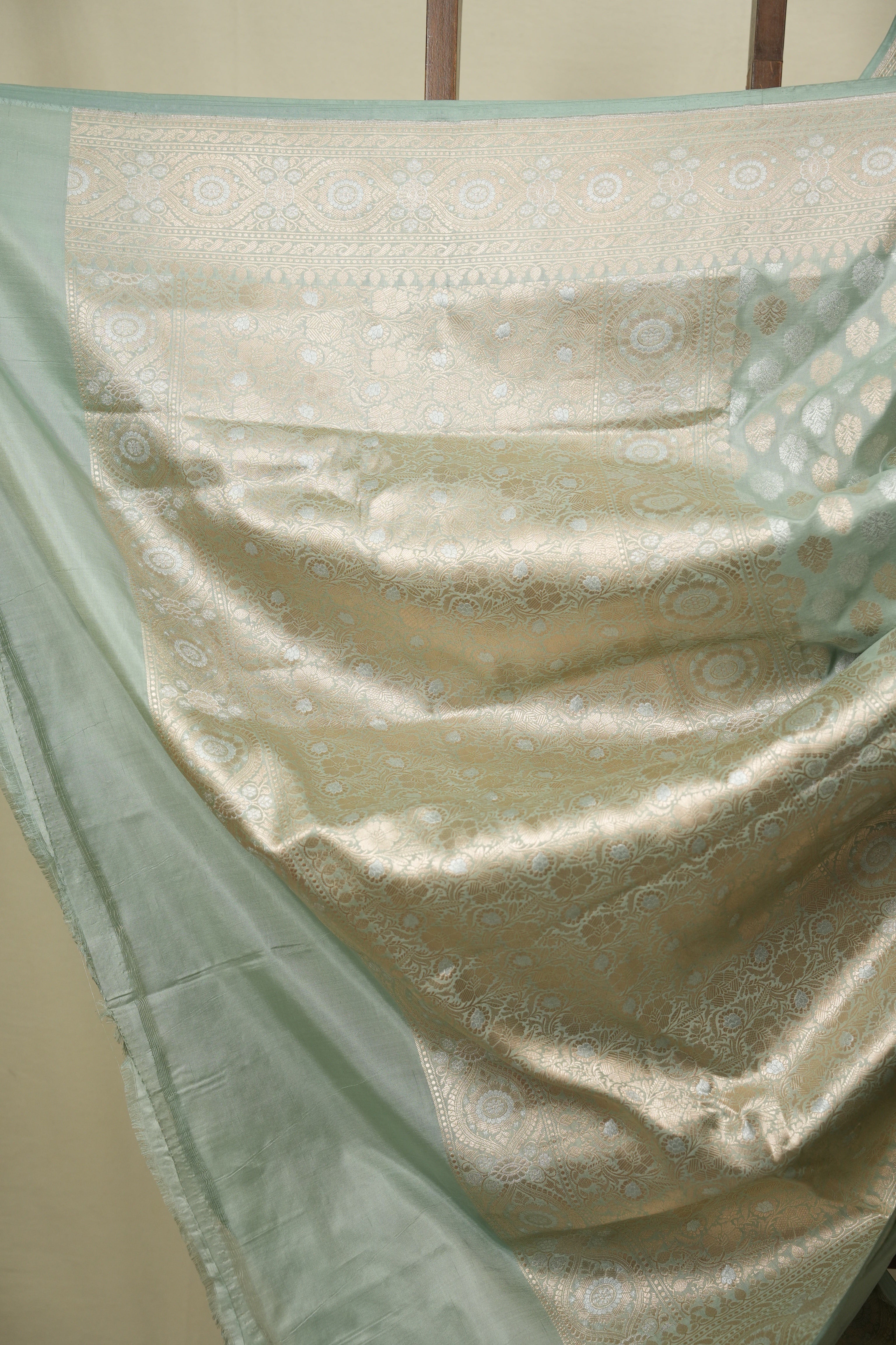 Sage Green Banarasi Silk Saree - SRSGBSS1004
