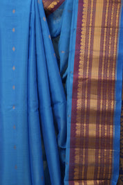 Blue Gadwal Cotton Silk Saree - SRBGCSS190
