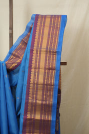 Blue Gadwal Cotton Silk Saree - SRBGCSS190