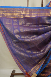 Blue Gadwal Cotton Silk Saree - SRBGCSS190