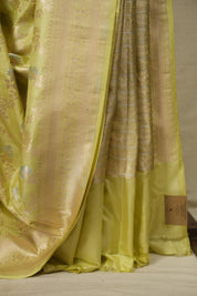 Pista Green Banarasi Silk Saree - SRPGBSS1003